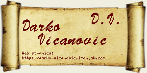 Darko Vicanović vizit kartica